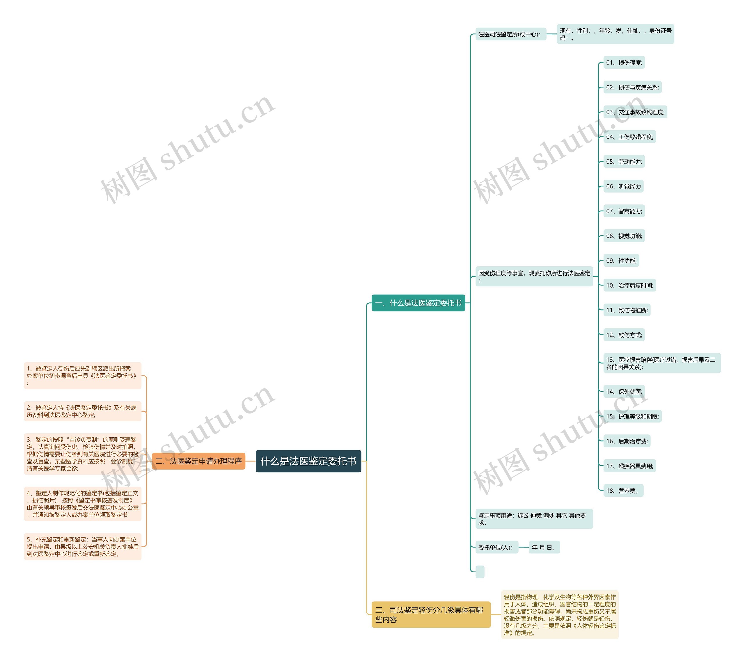 什么是法医鉴定委托书思维导图