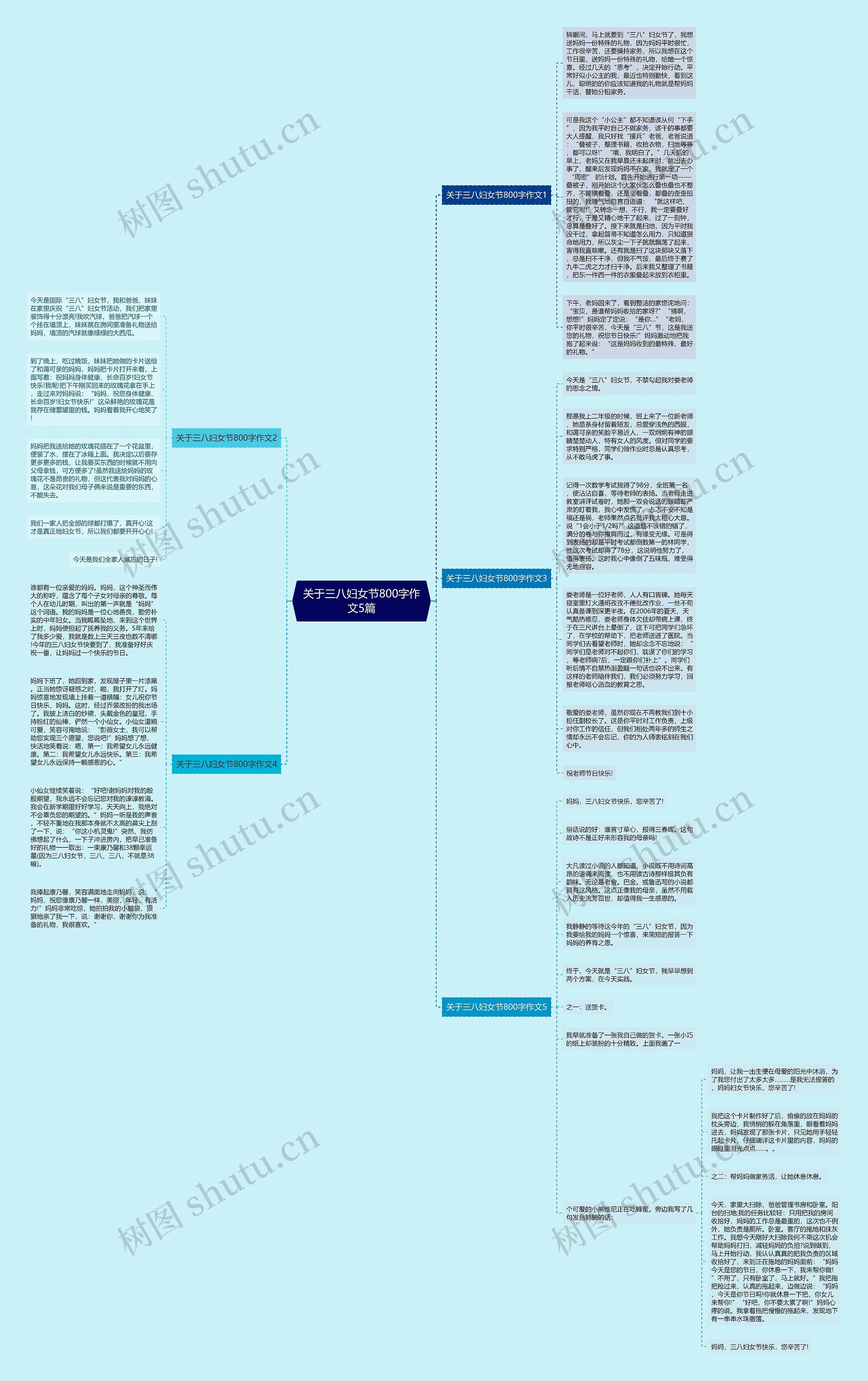 关于三八妇女节800字作文5篇思维导图