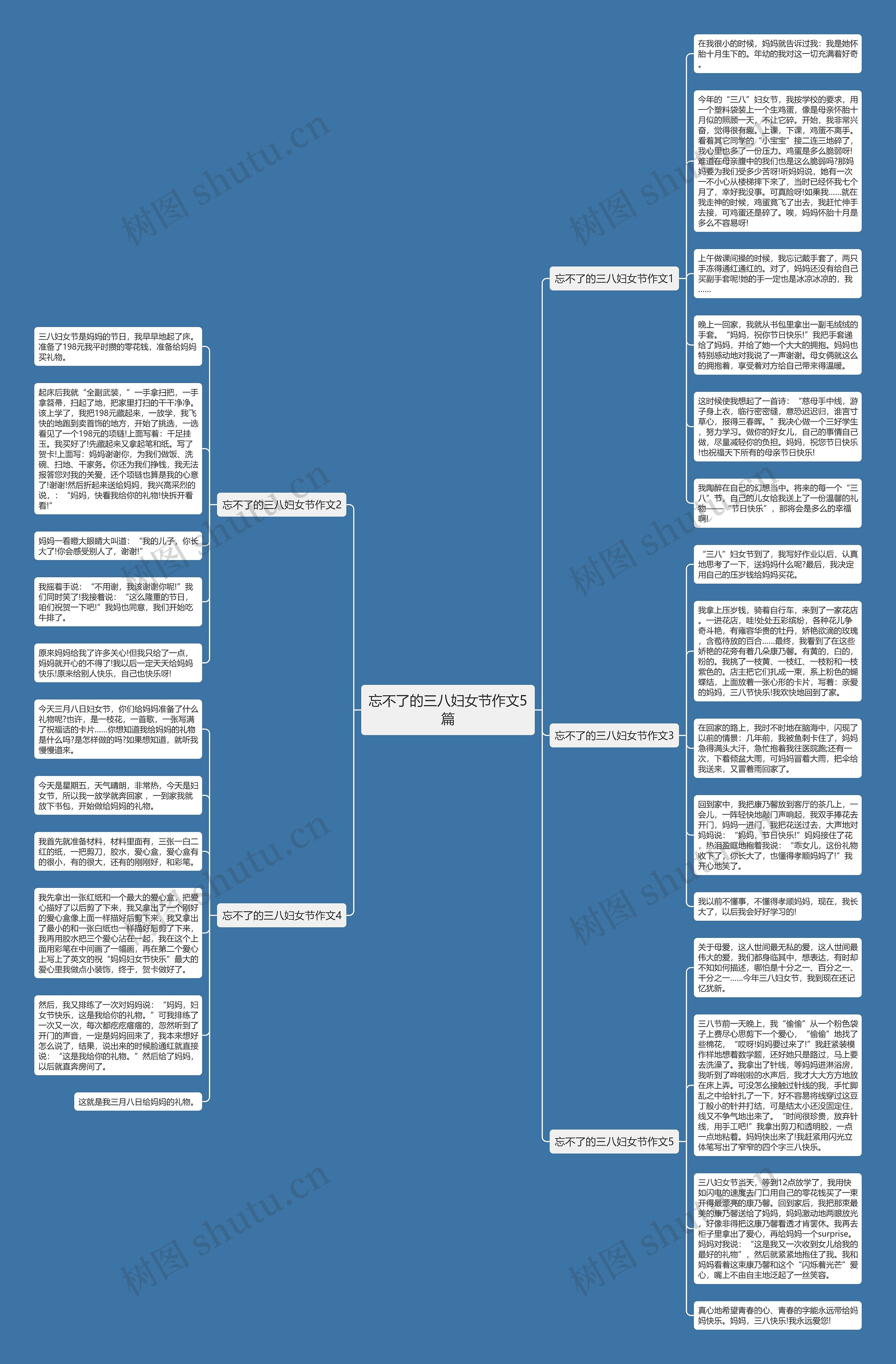 忘不了的三八妇女节作文5篇思维导图