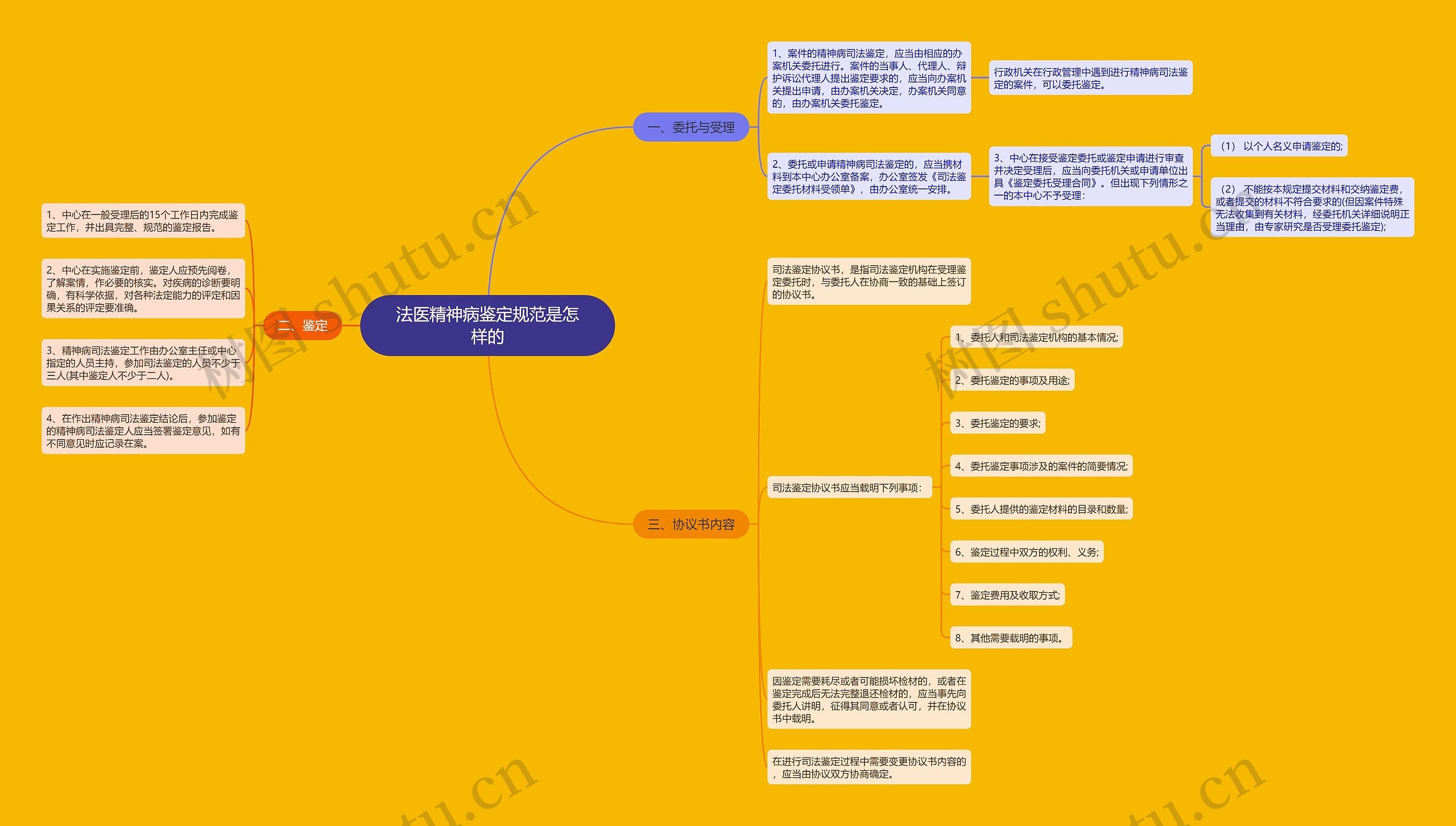 法医精神病鉴定规范是怎样的思维导图