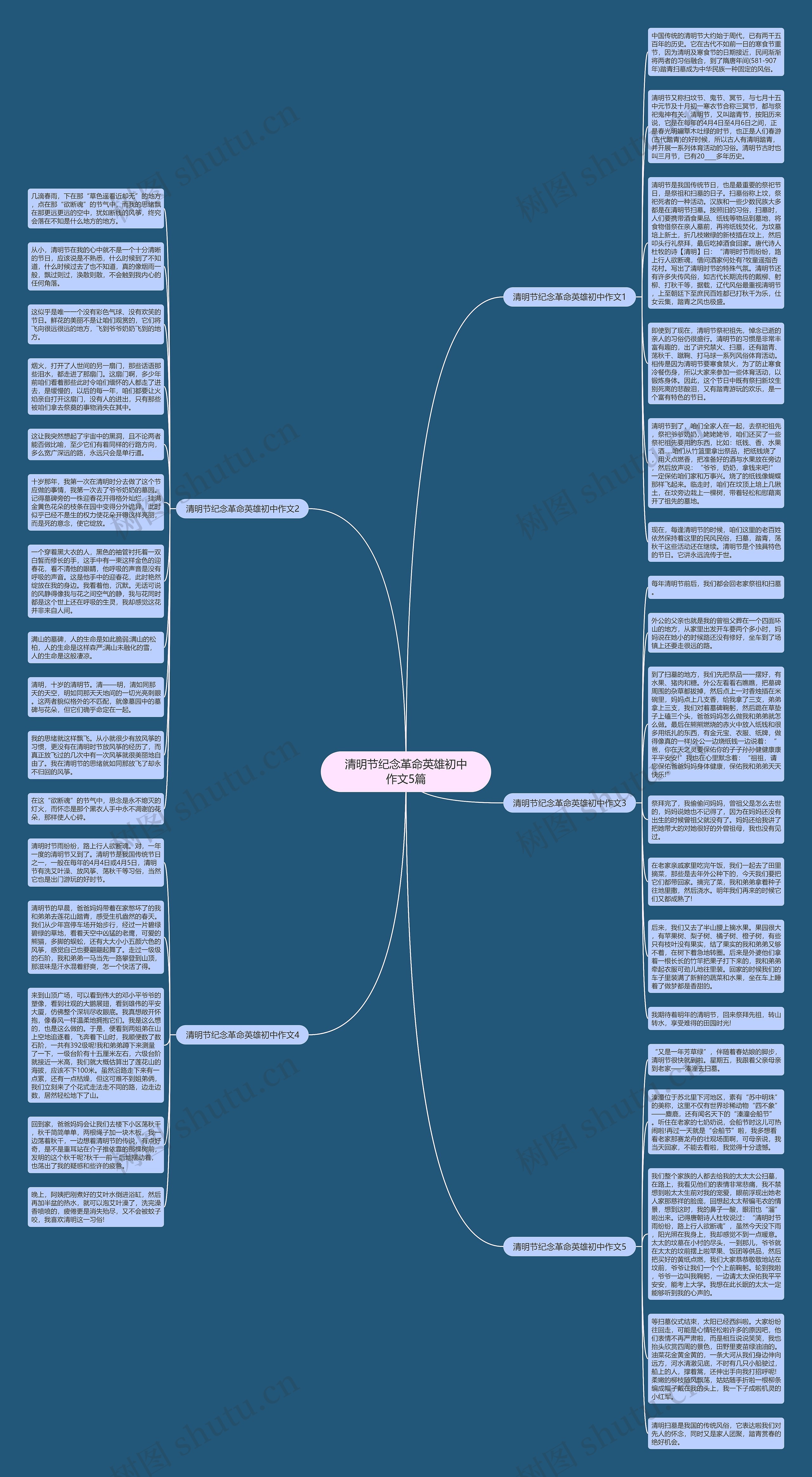 清明节纪念革命英雄初中作文5篇思维导图