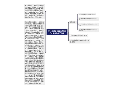 2012年司法考试经济法辅导之商经法复习指南