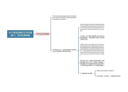 2015英语四级作文写作角度(7)：科技发展角度