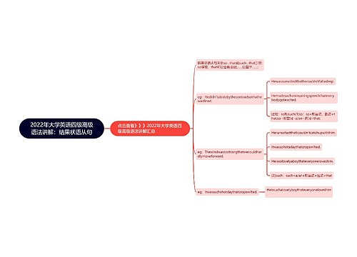 2022年大学英语四级高级语法讲解：结果状语从句