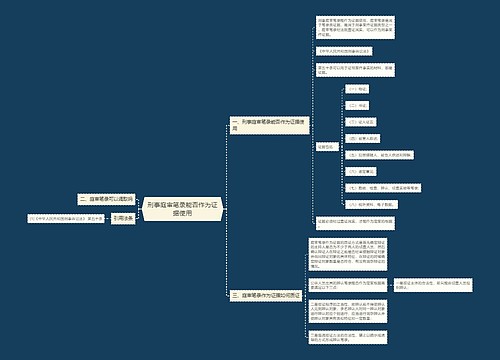 刑事庭审笔录能否作为证据使用