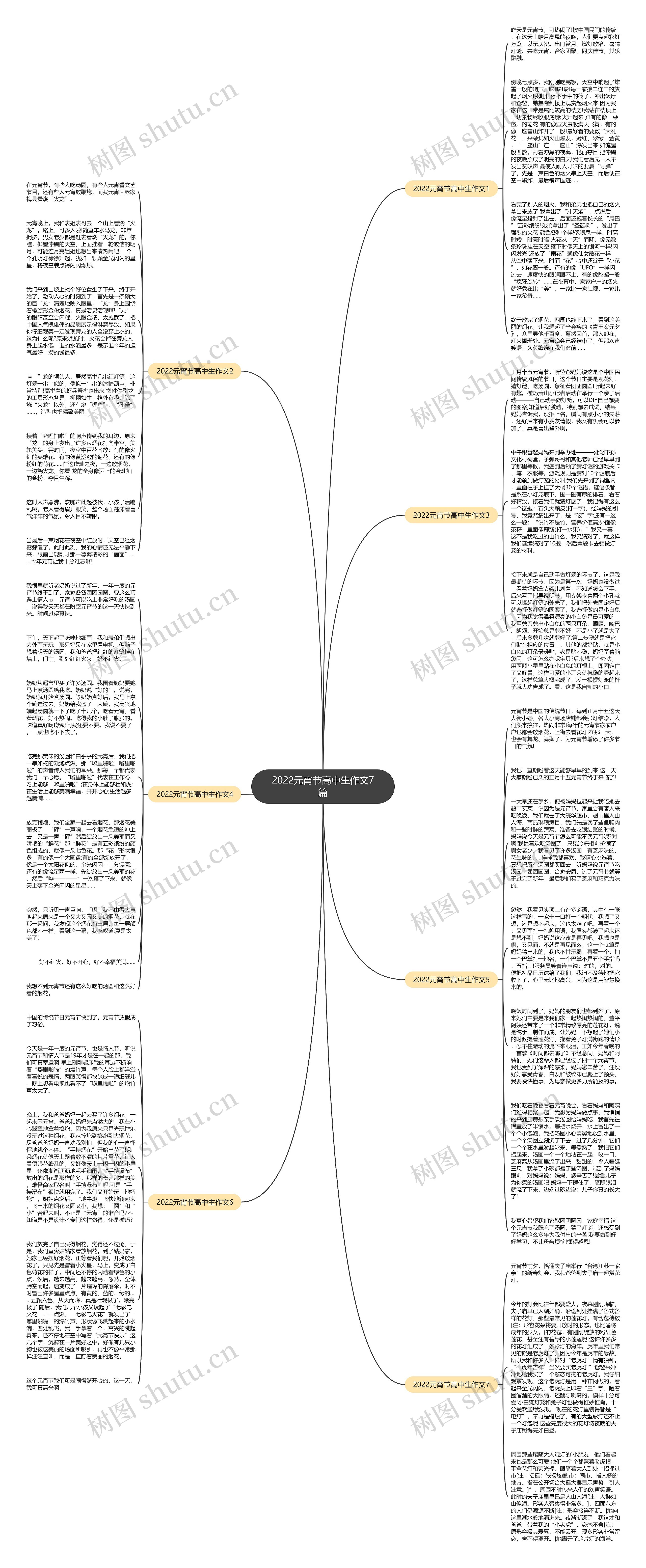 2022元宵节高中生作文7篇思维导图