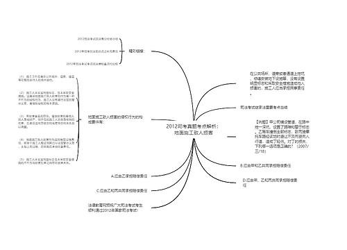 2012司考真题考点解析：地面施工致人损害