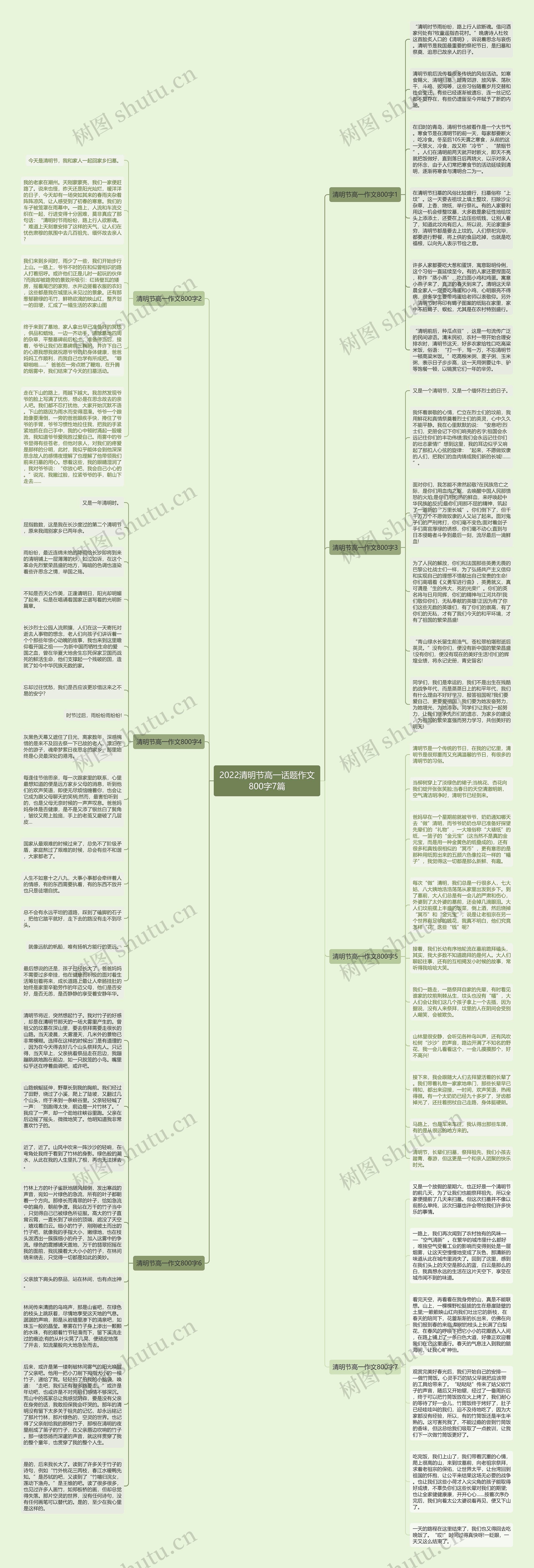 2022清明节高一话题作文800字7篇
