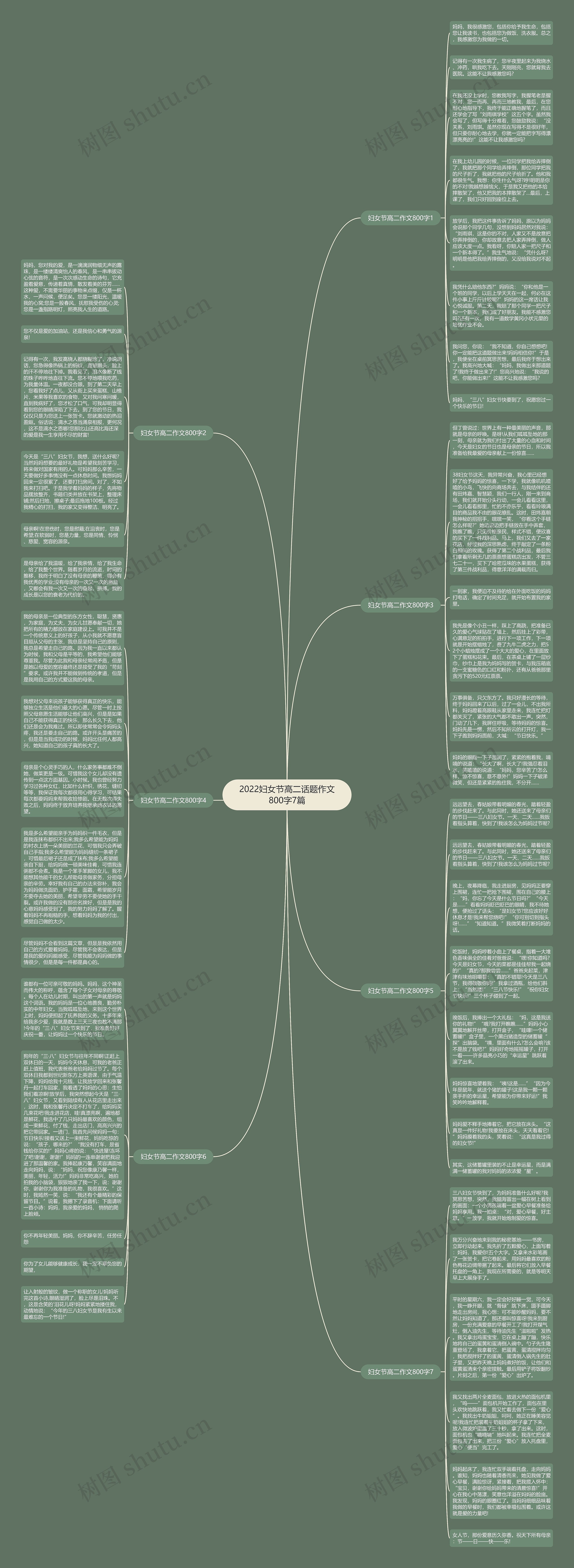 2022妇女节高二话题作文800字7篇思维导图