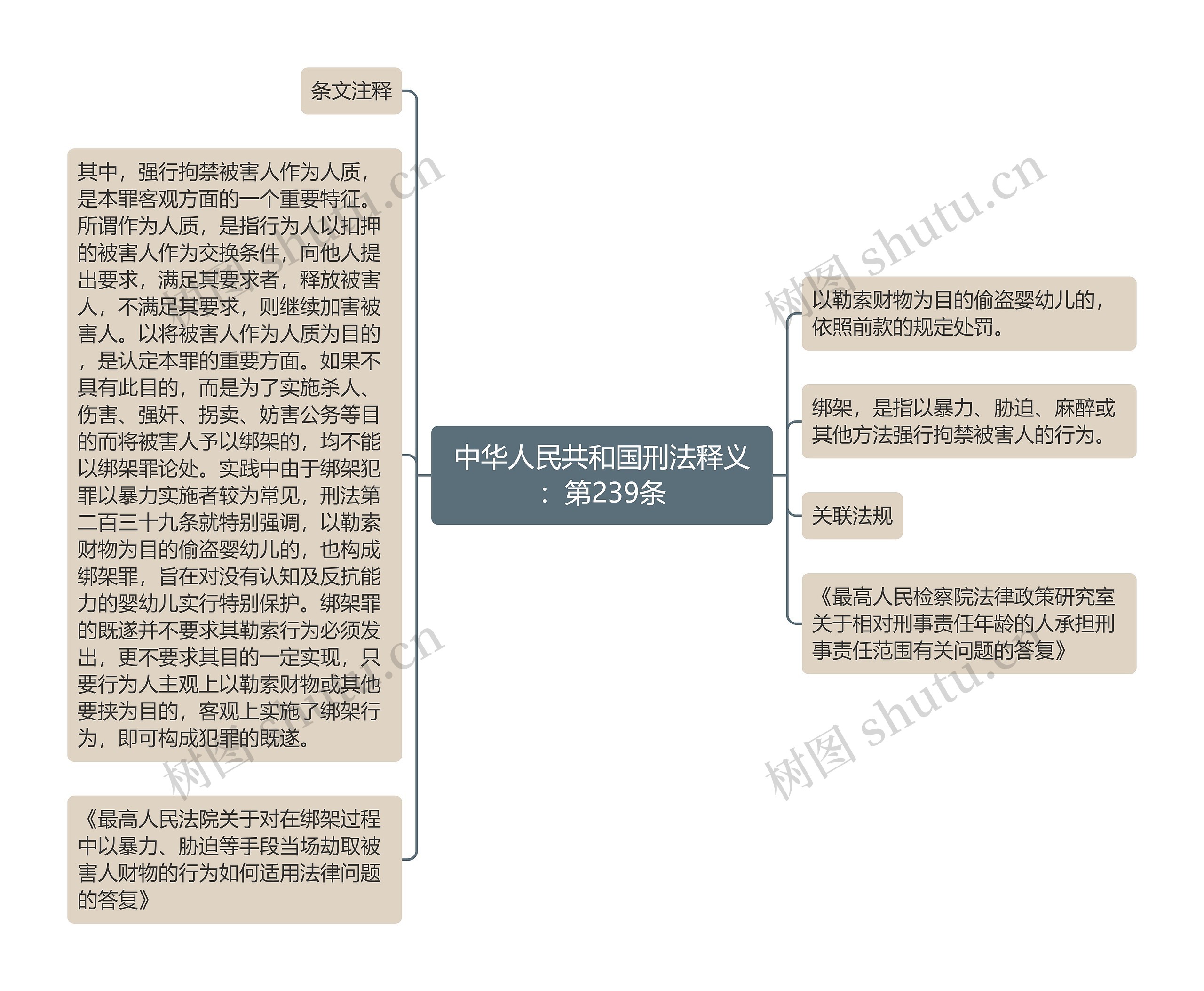 中华人民共和国刑法释义：第239条思维导图