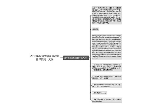 2016年12月大学英语四级翻译预测：火锅