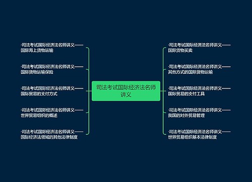 司法考试国际经济法名师讲义