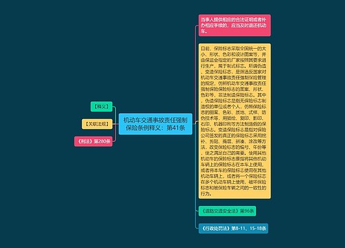 机动车交通事故责任强制保险条例释义：第41条