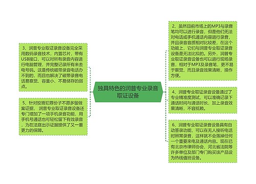 独具特色的润普专业录音取证设备