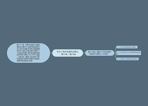 中华人民共和国刑法释义：第74条－第76条