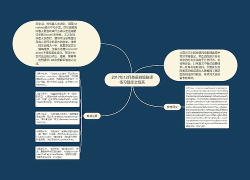 2017年12月英语四级翻译练习题库之泡茶