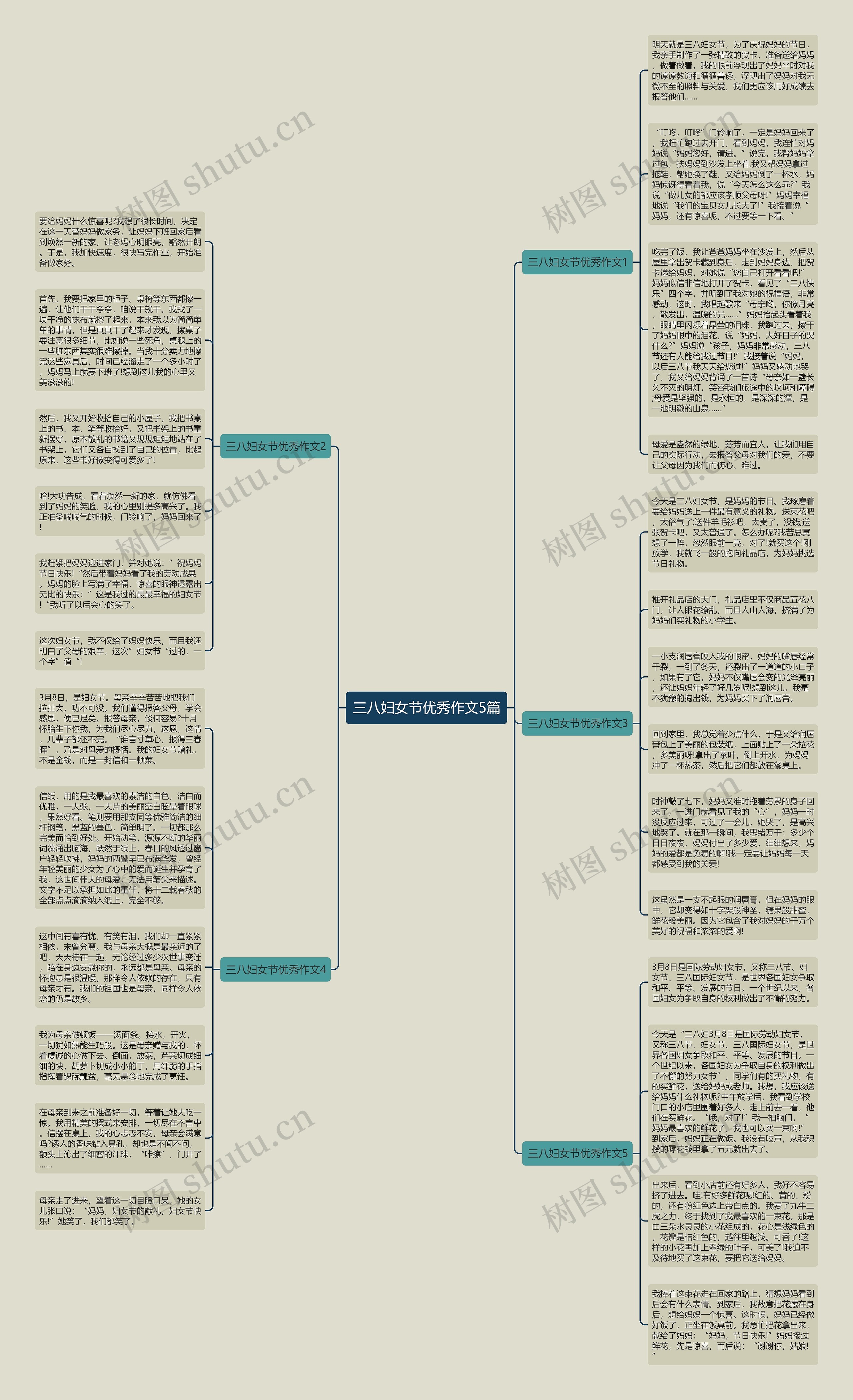 三八妇女节优秀作文5篇思维导图