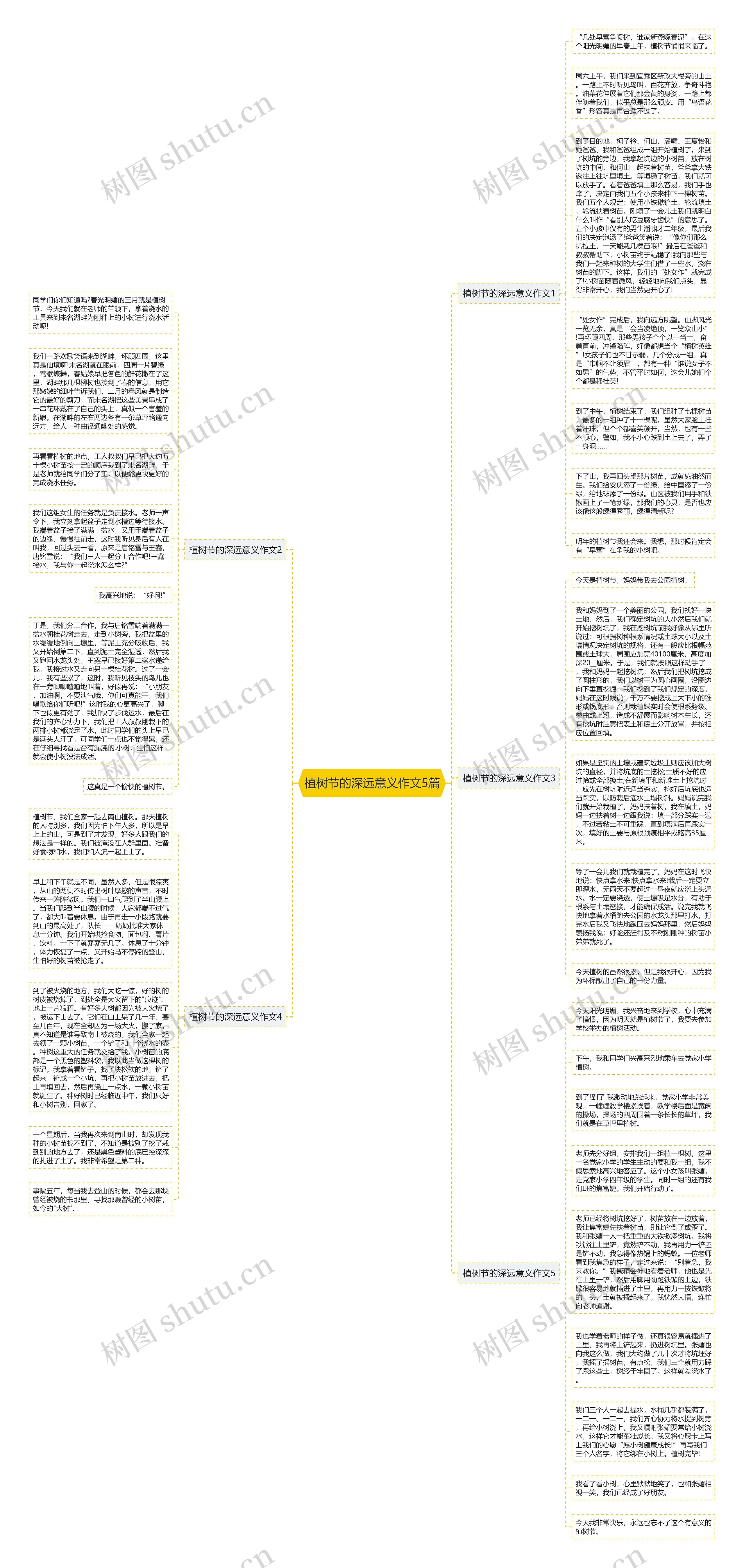 植树节的深远意义作文5篇思维导图