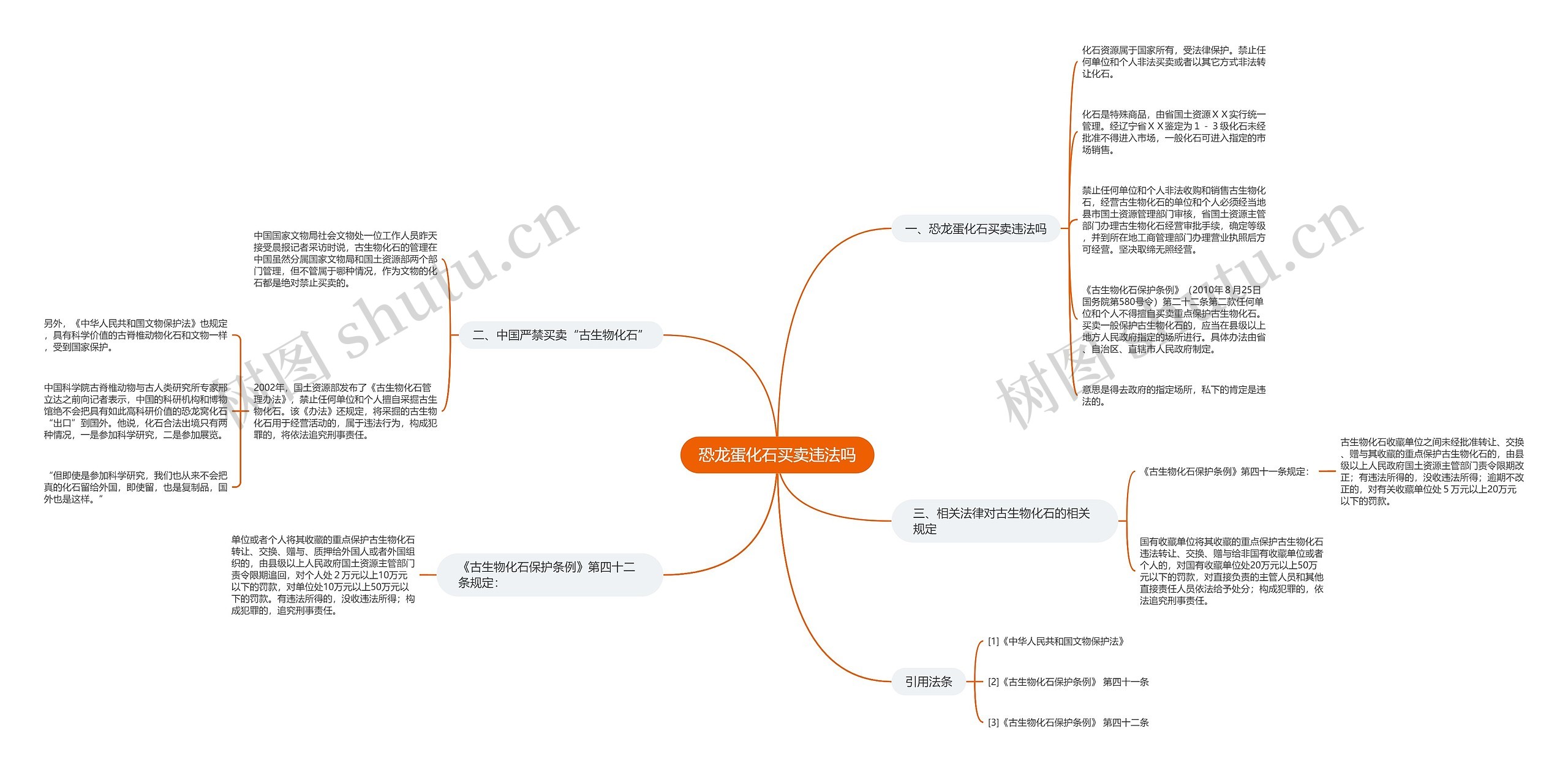 恐龙蛋化石买卖违法吗思维导图