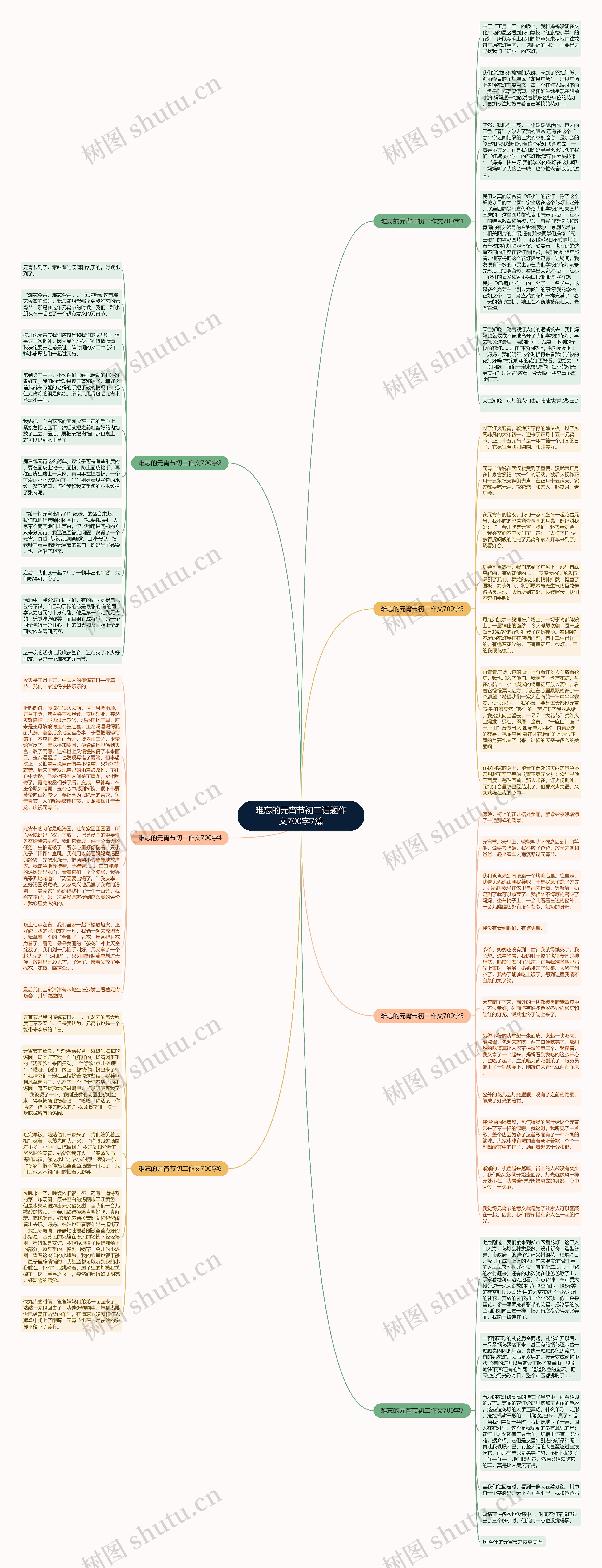 难忘的元宵节初二话题作文700字7篇思维导图