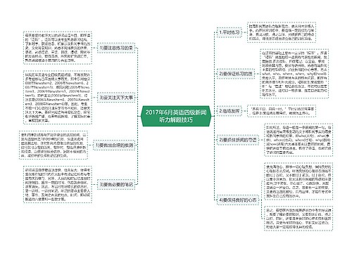 2017年6月英语四级新闻听力解题技巧