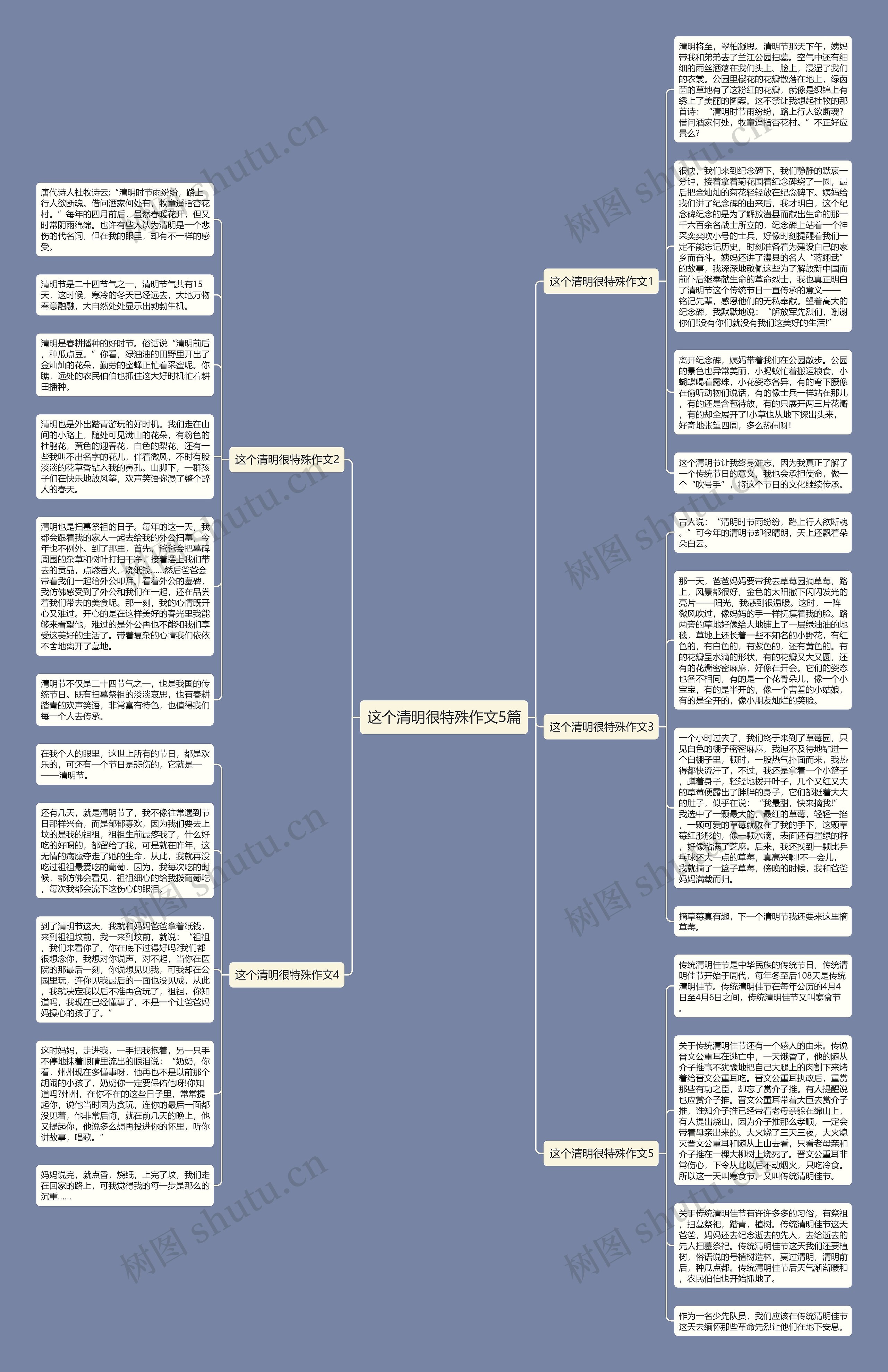 这个清明很特殊作文5篇思维导图