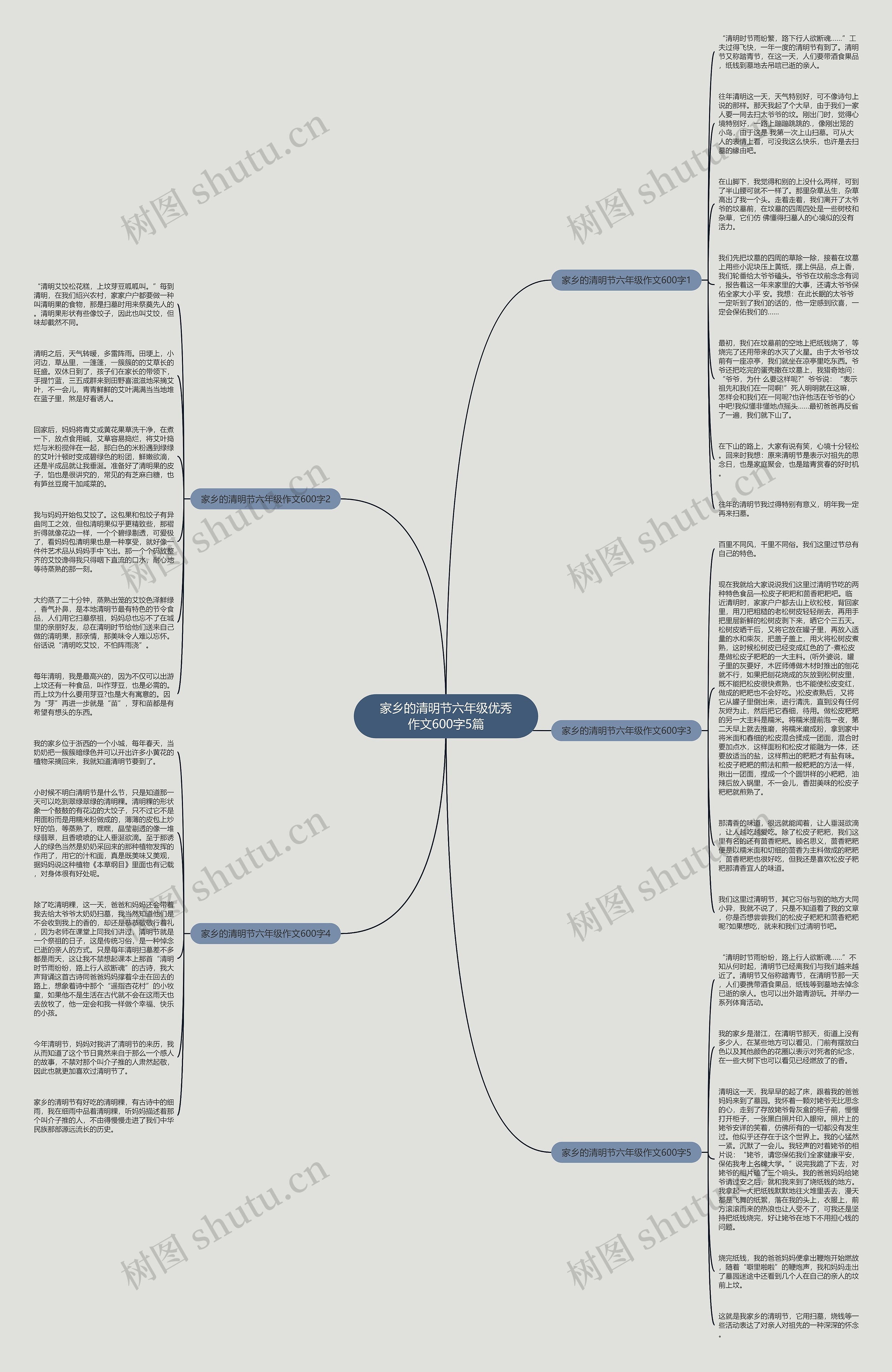 家乡的清明节六年级优秀作文600字5篇