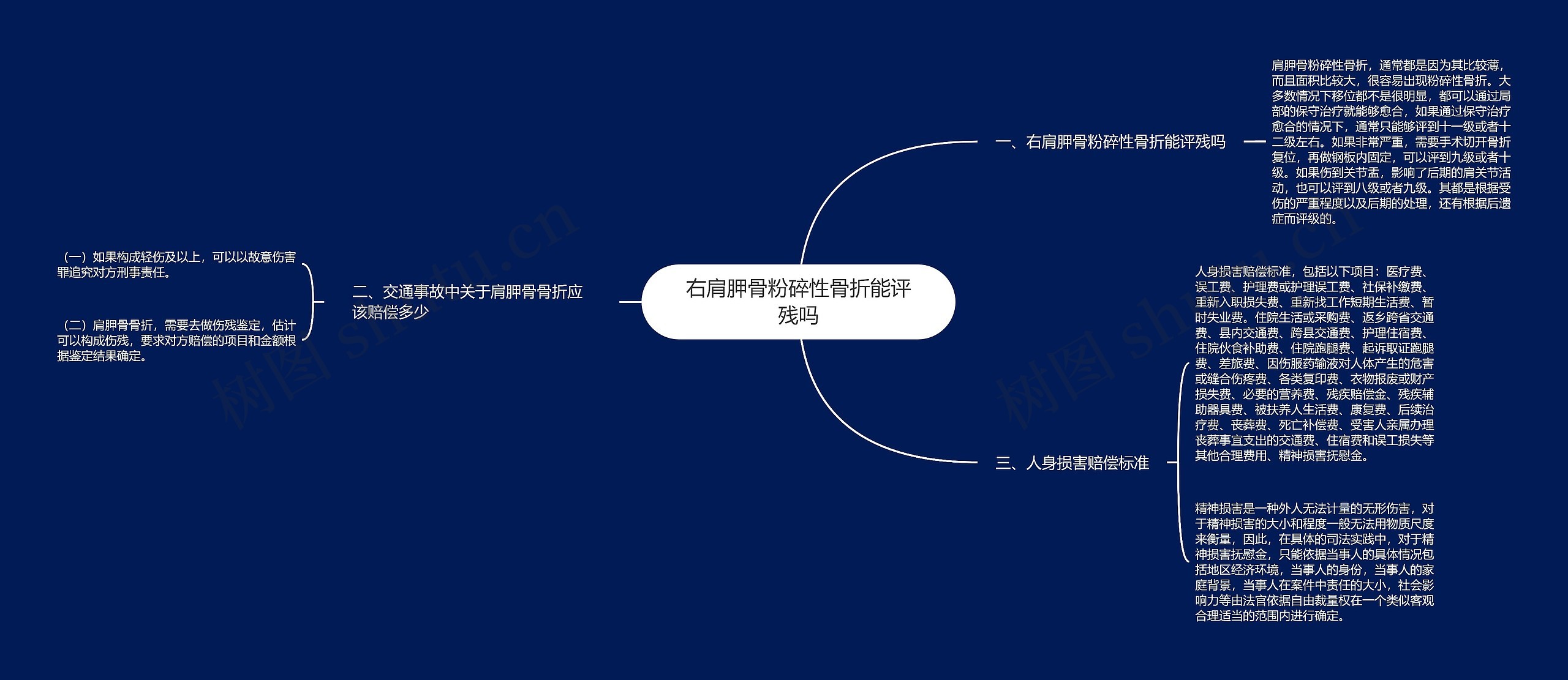 右肩胛骨粉碎性骨折能评残吗思维导图