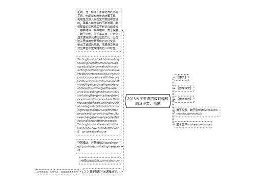 2015大学英语四级翻译预测及译文：毛笔