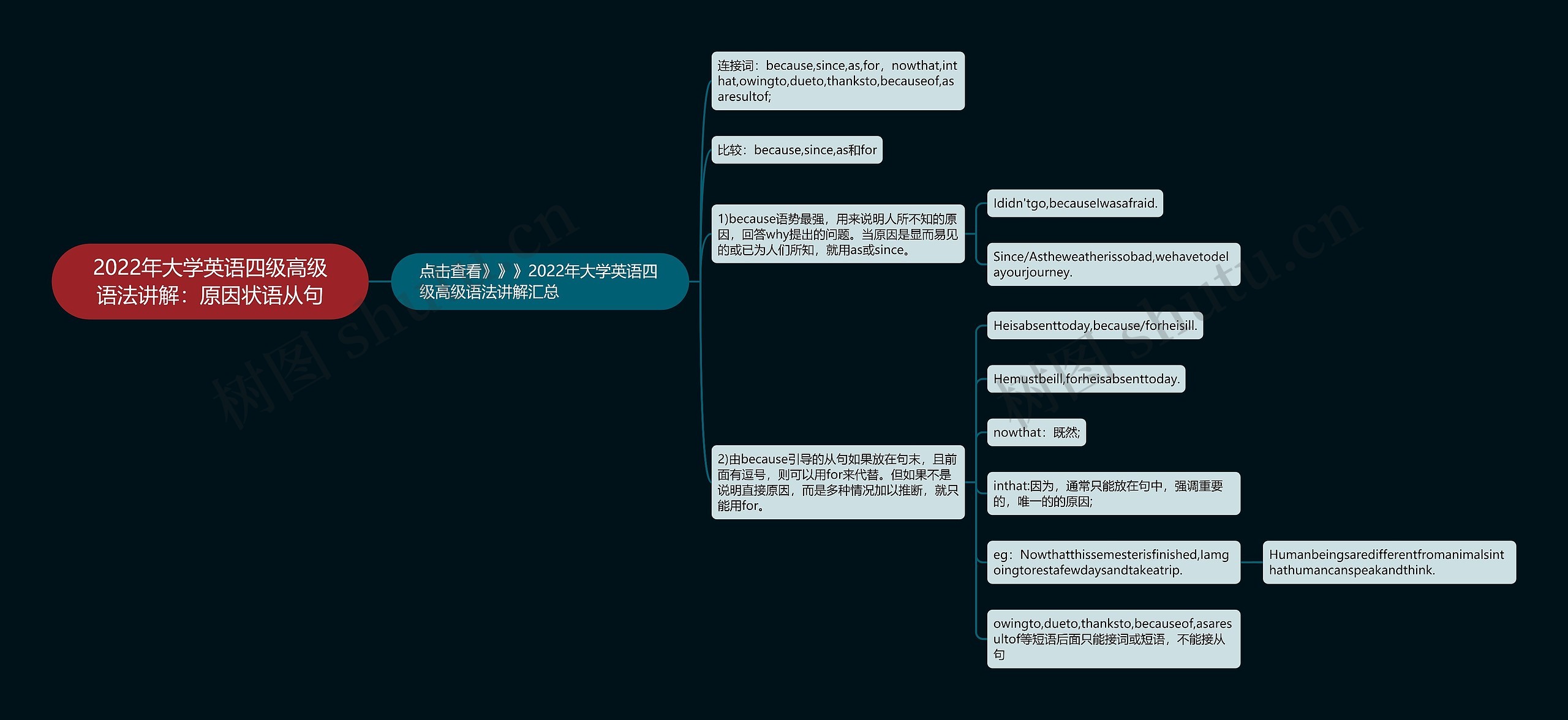 2022年大学英语四级高级语法讲解：原因状语从句