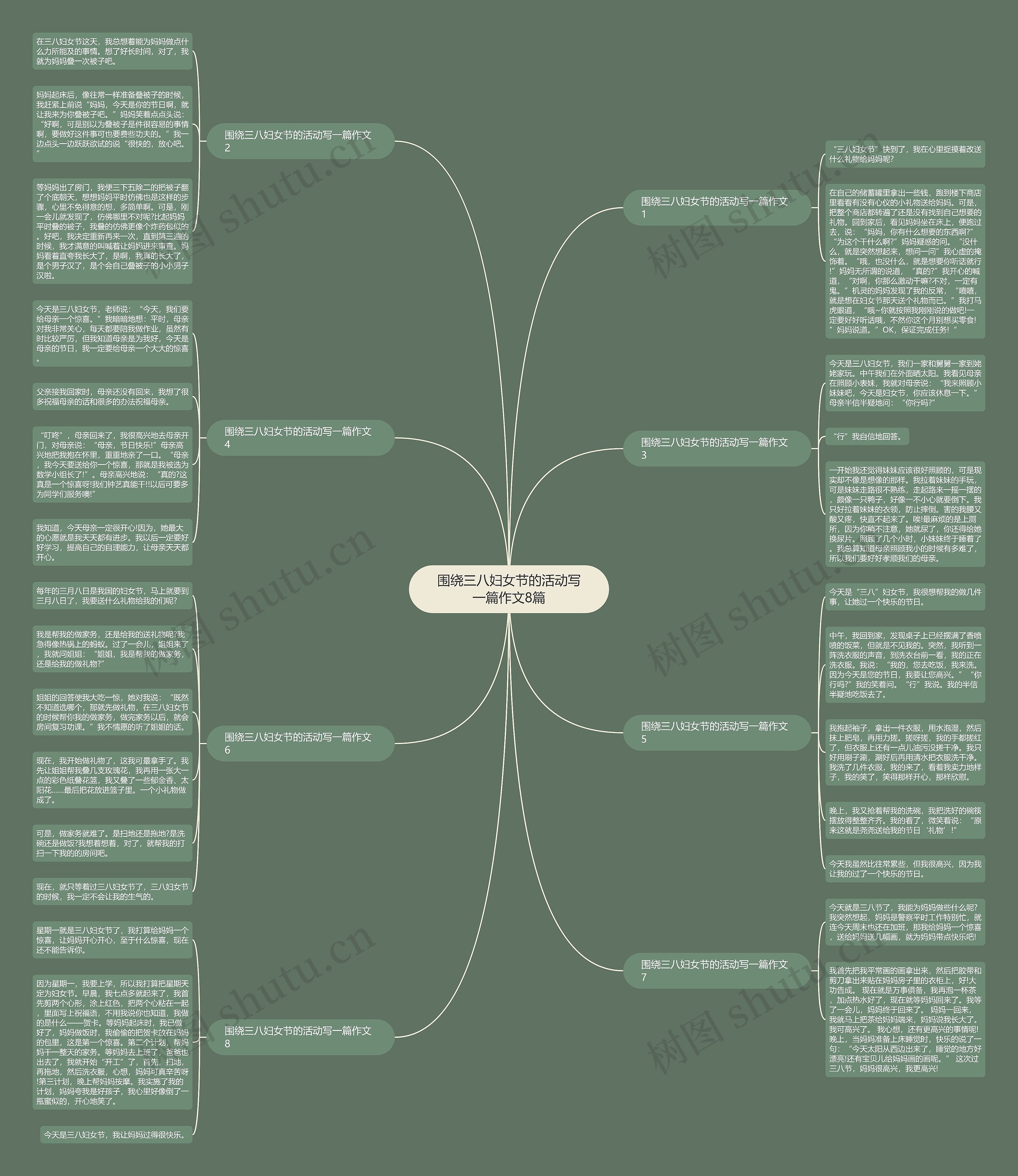 围绕三八妇女节的活动写一篇作文8篇思维导图