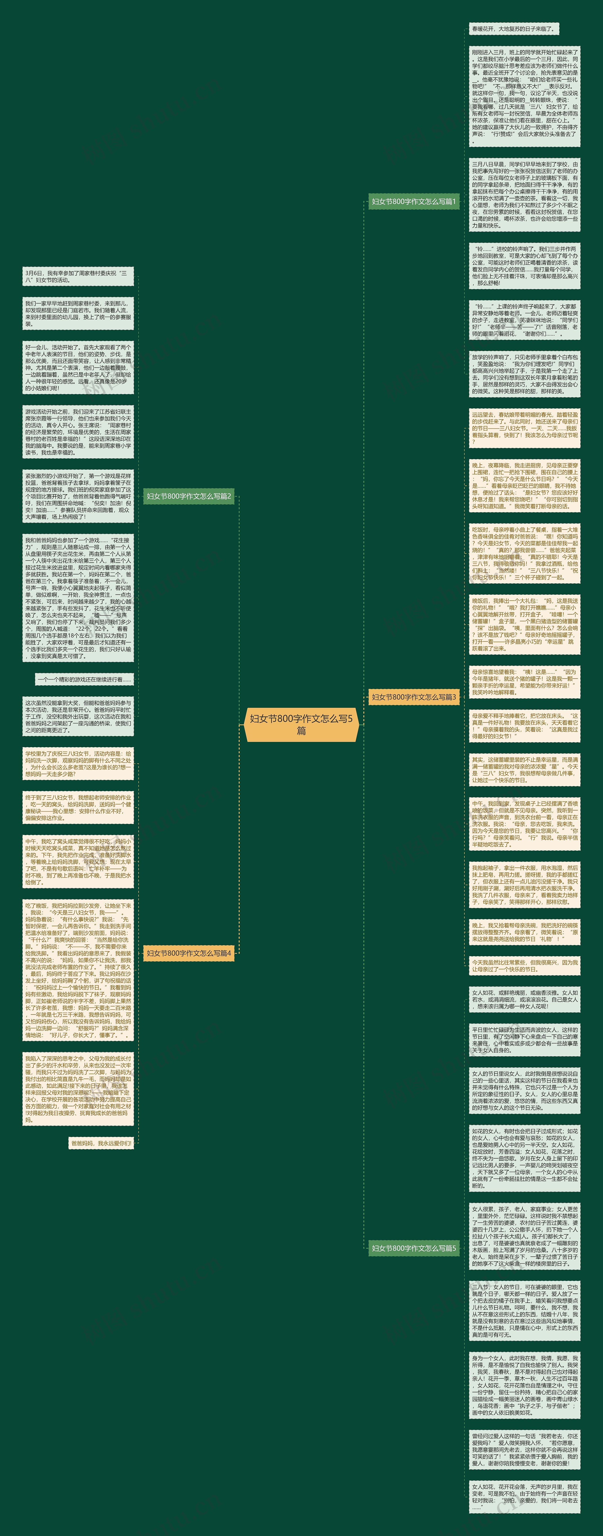 妇女节800字作文怎么写5篇思维导图
