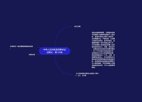 中华人民共和国刑事诉讼法释义：第124条