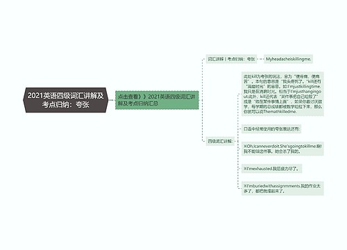 2021英语四级词汇讲解及考点归纳：夸张