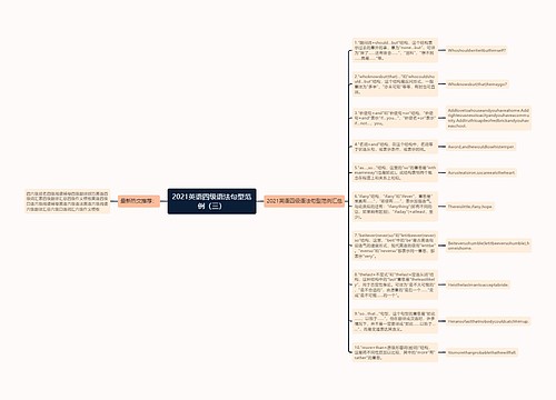 2021英语四级语法句型范例（三）