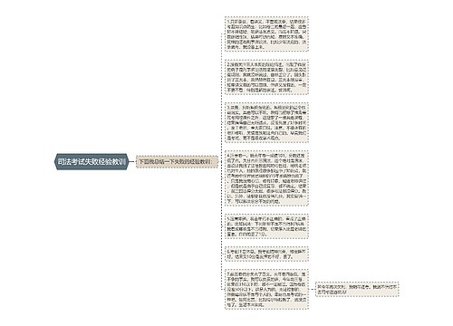 司法考试失败经验教训