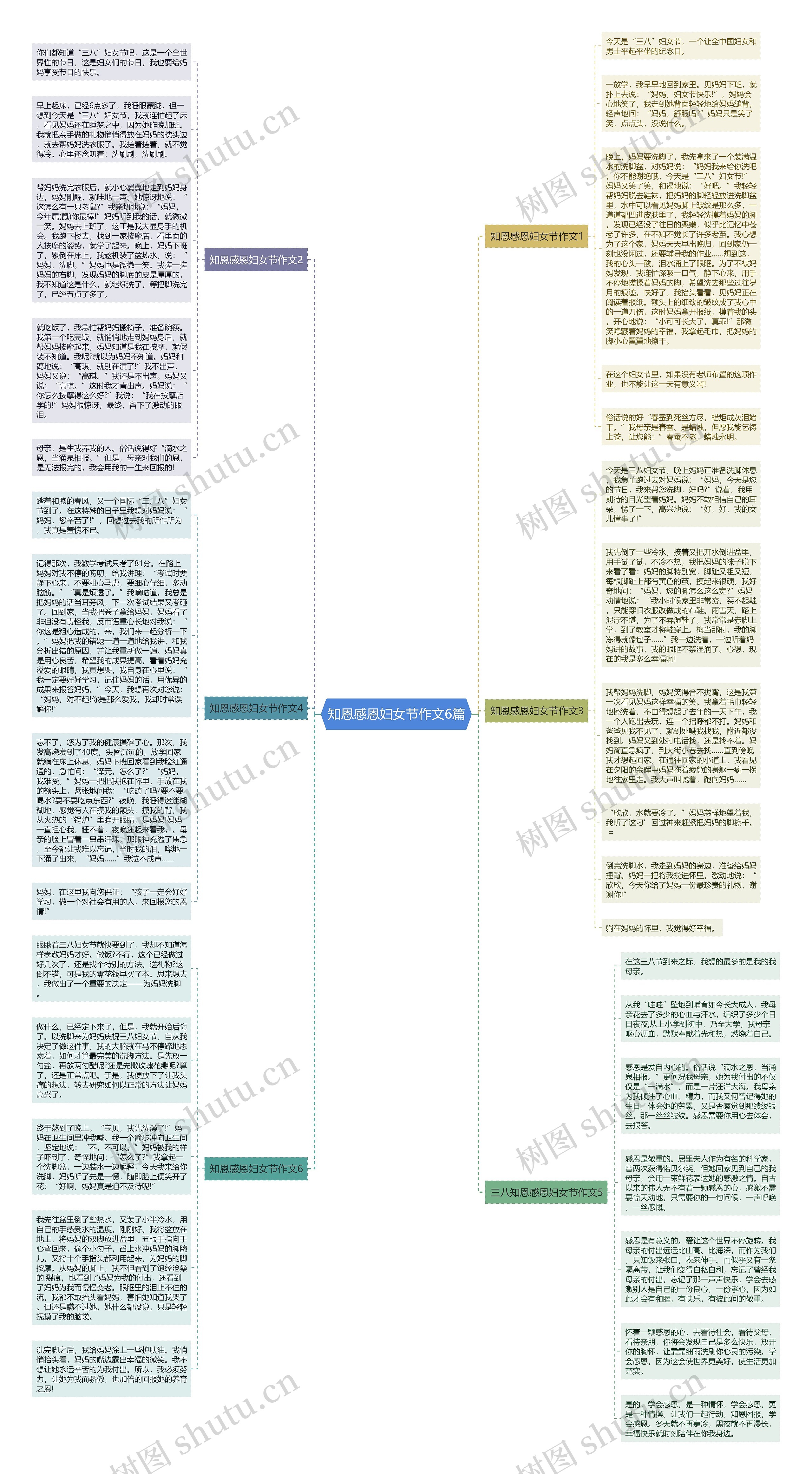知恩感恩妇女节作文6篇思维导图