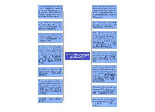 2016年12月大学英语四级写作万能句型(一)