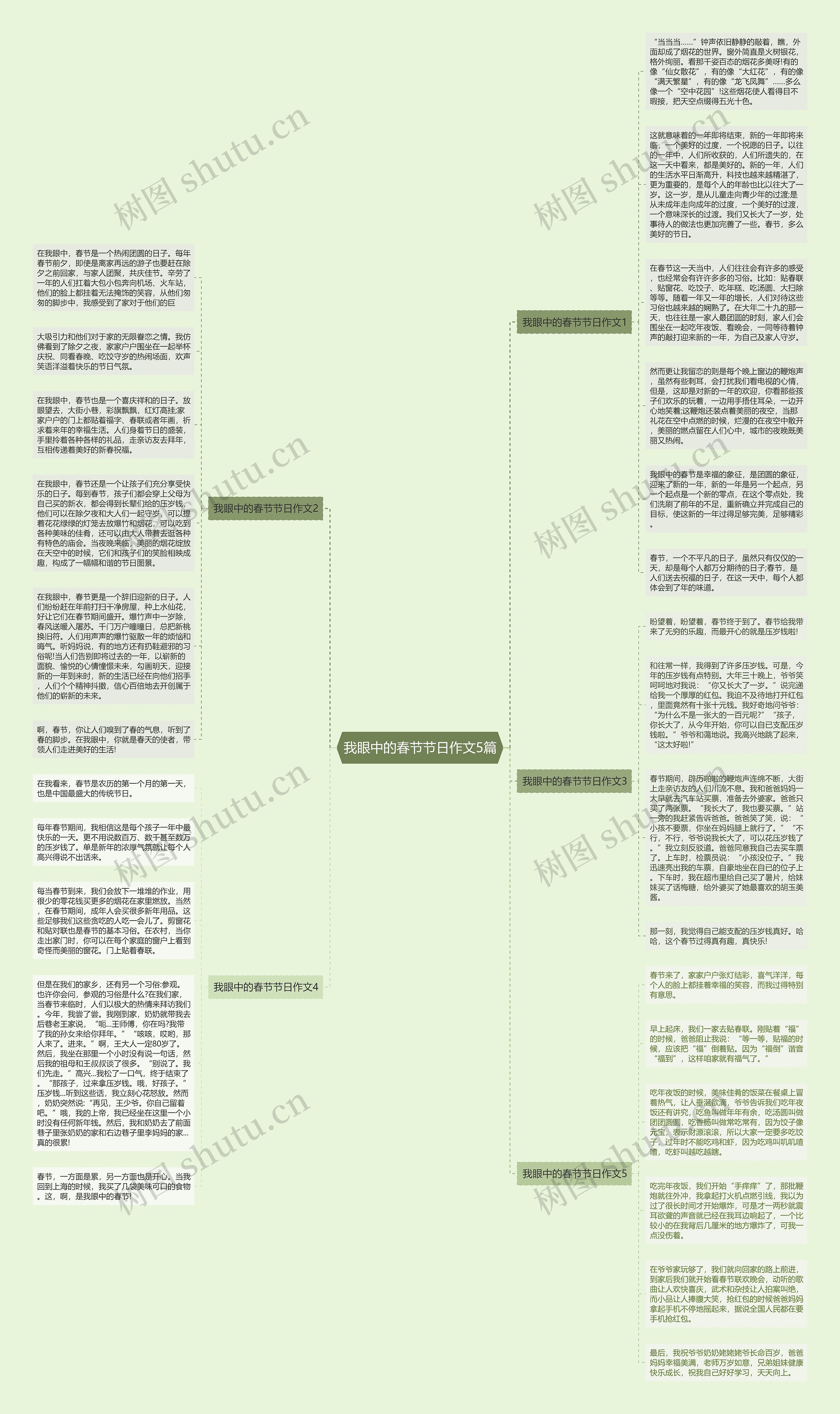 我眼中的春节节日作文5篇思维导图