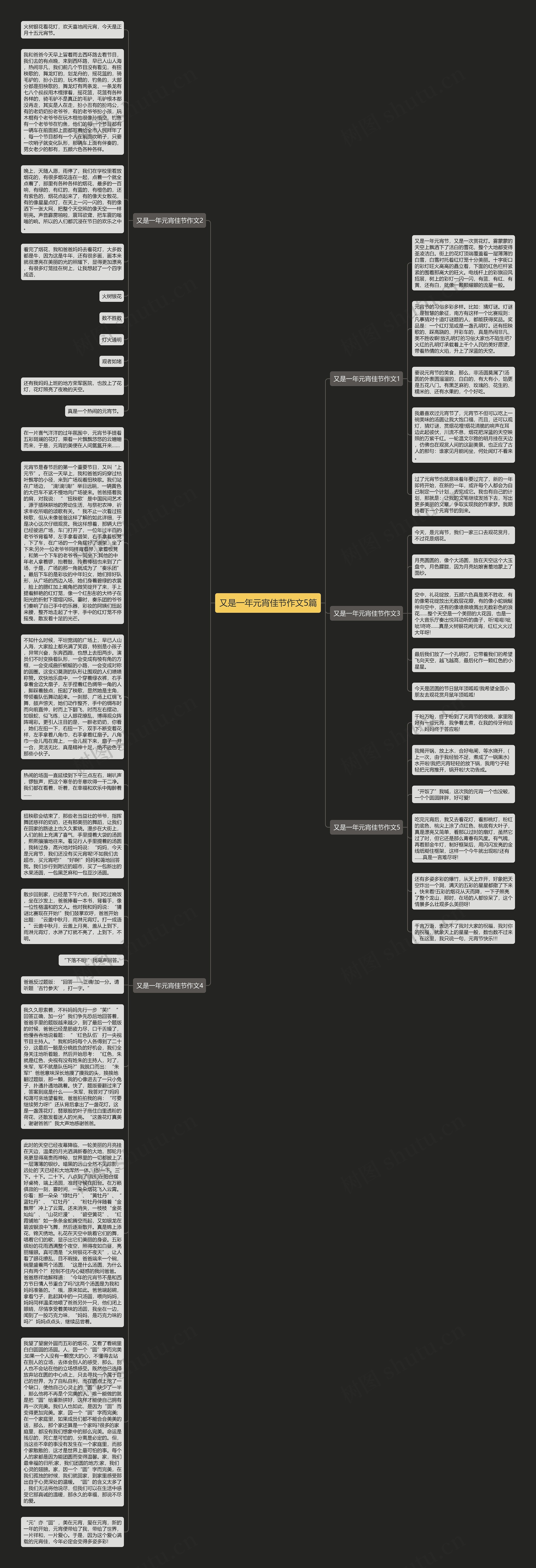 又是一年元宵佳节作文5篇思维导图