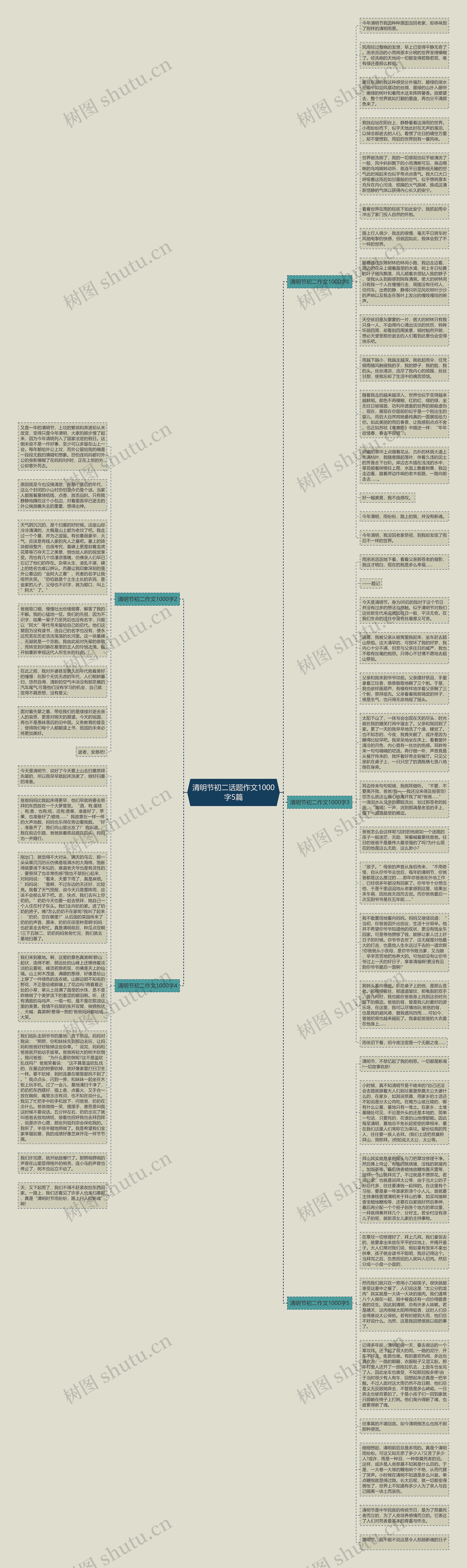 清明节初二话题作文1000字5篇思维导图