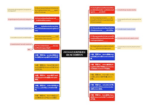 2023年6月英语四级语法词汇练习及解析(4)