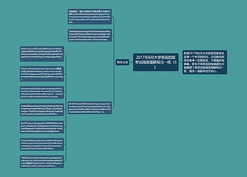 2017年6月大学英语四级考试阅读理解每日一练（5）