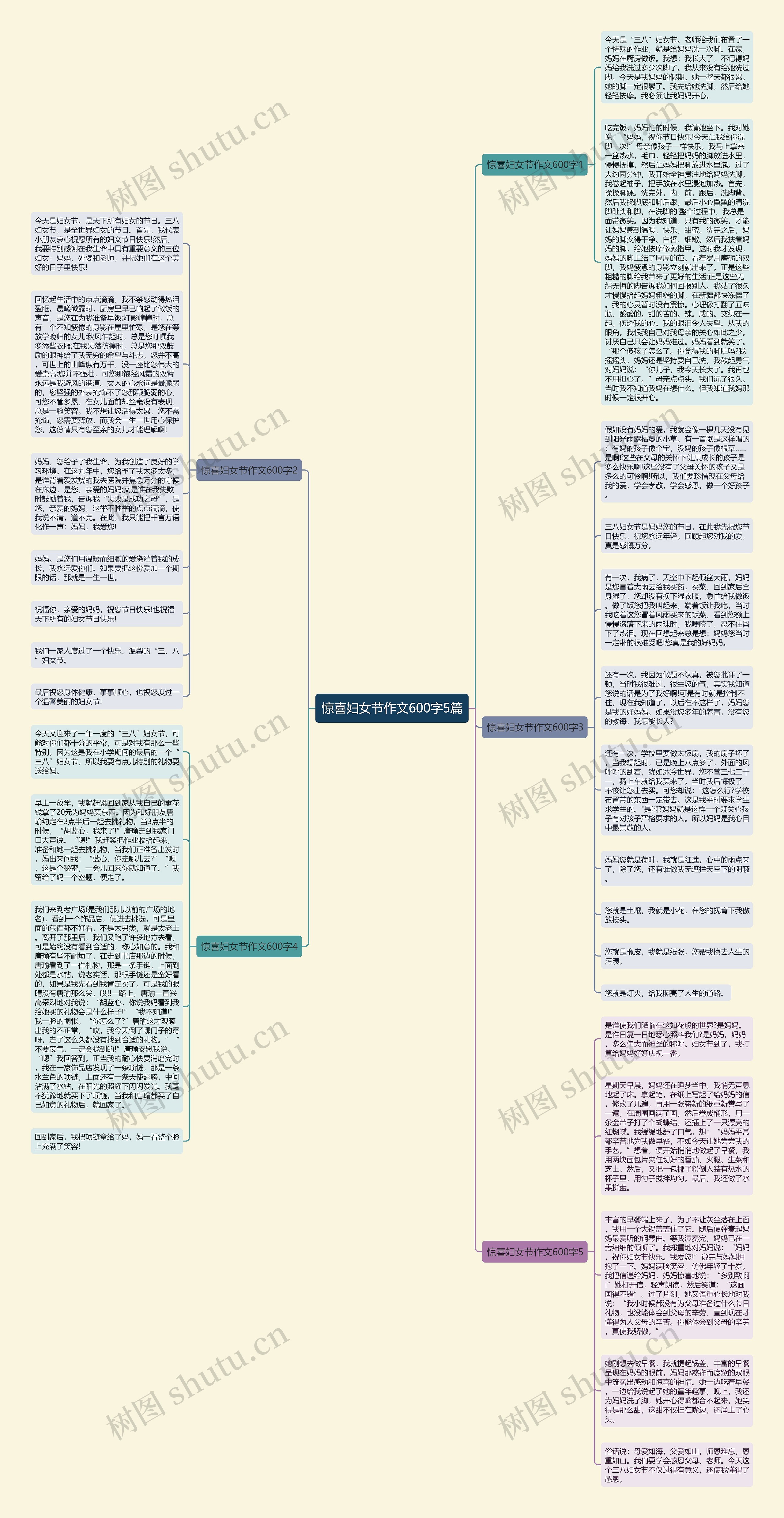 惊喜妇女节作文600字5篇思维导图
