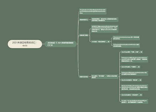 2021英语四级高频词汇：resis