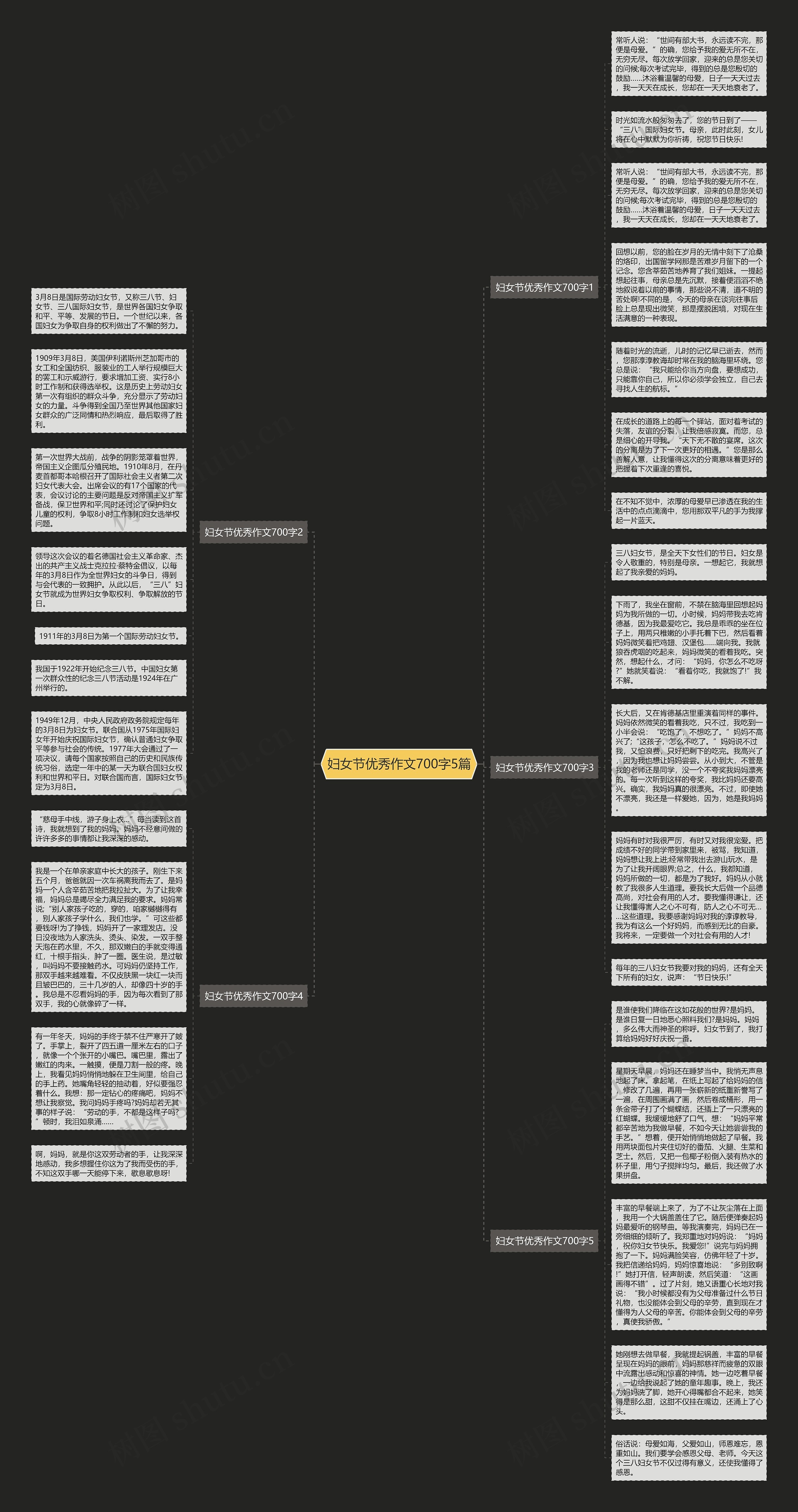 妇女节优秀作文700字5篇思维导图