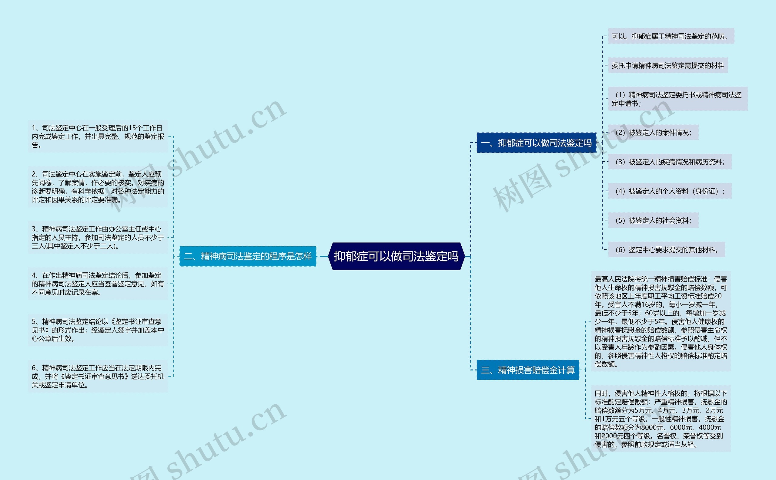 抑郁症可以做司法鉴定吗思维导图