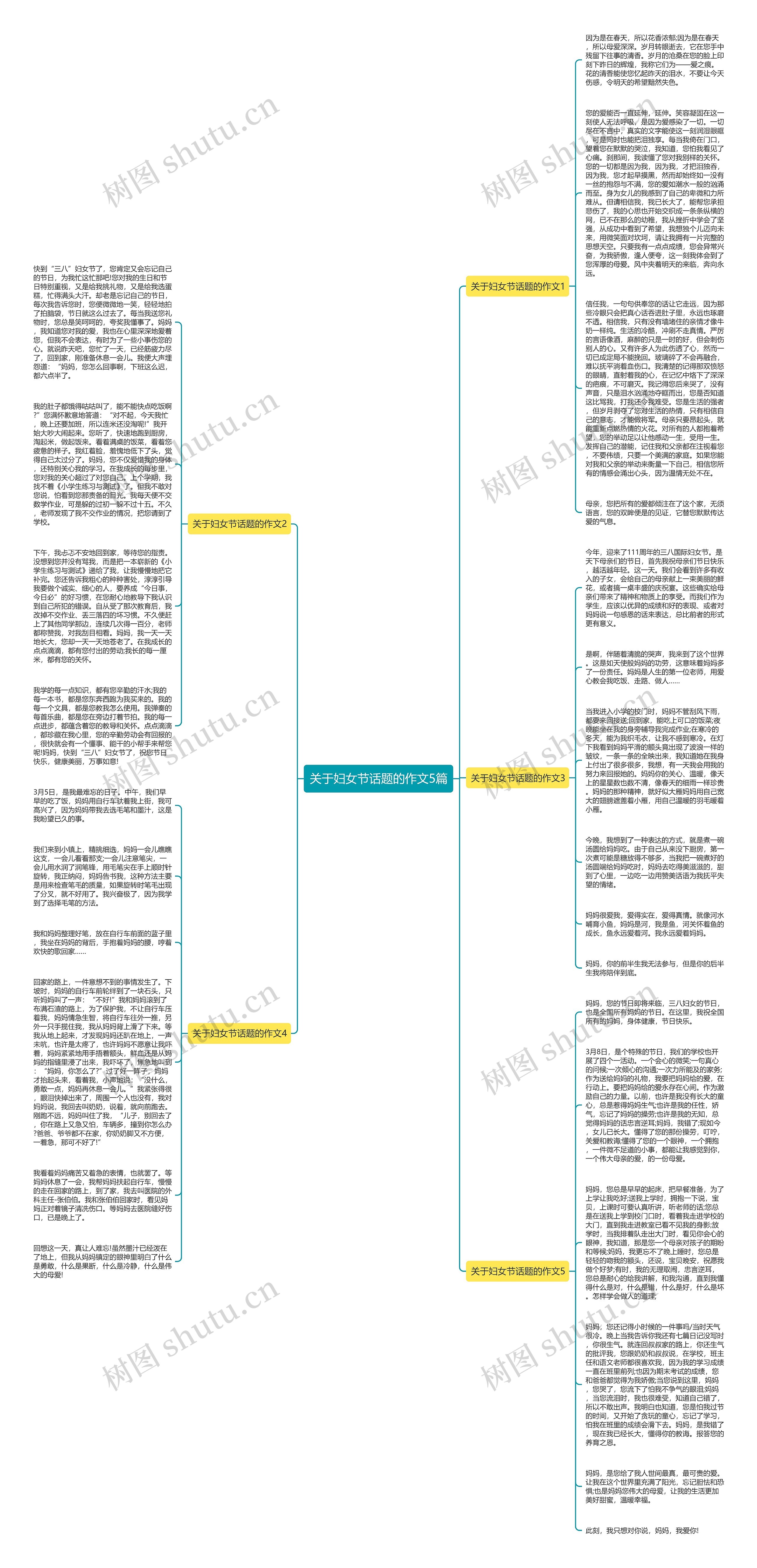 关于妇女节话题的作文5篇思维导图