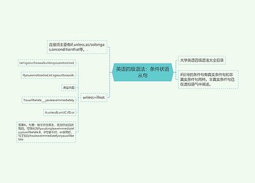 英语四级语法：条件状语从句