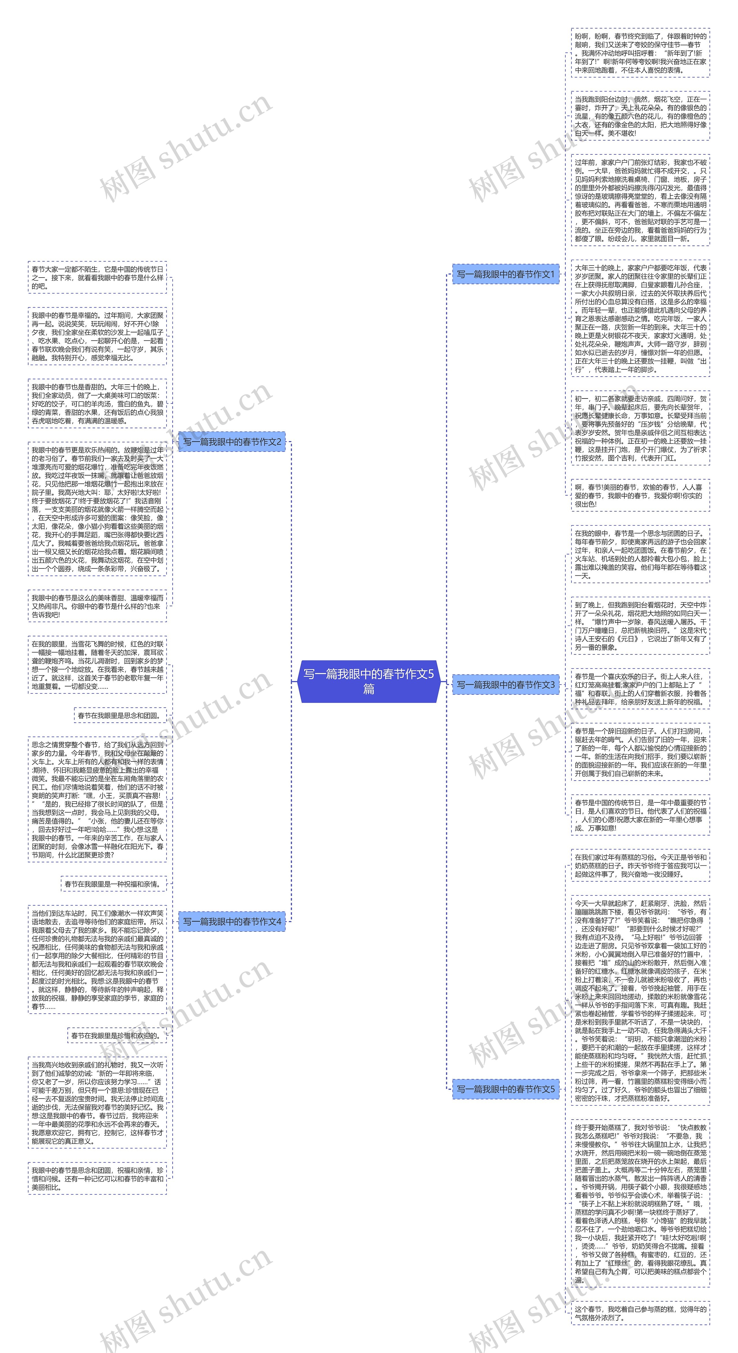 写一篇我眼中的春节作文5篇思维导图